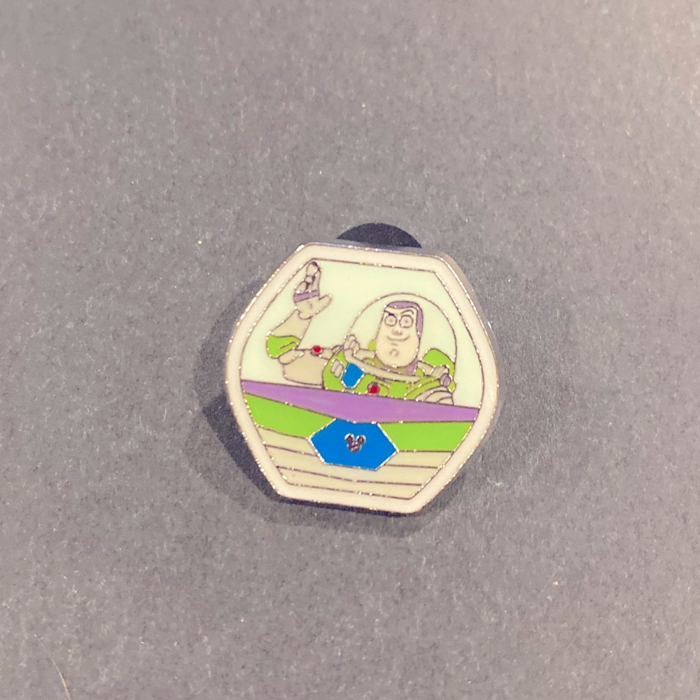 Disney Buzz Lightyear Enamel Pin White Green Purple Blue